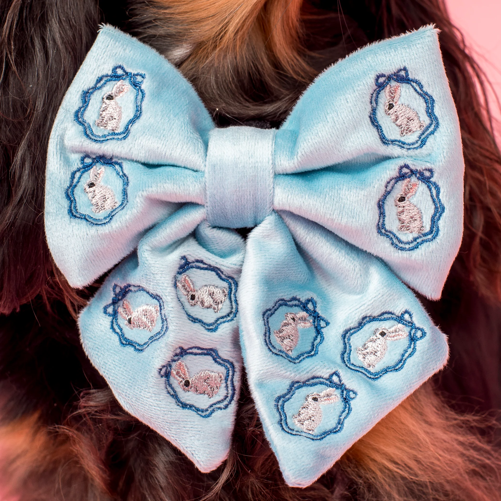 Easter Bunny: Velvet Sailor Bow - Image 2