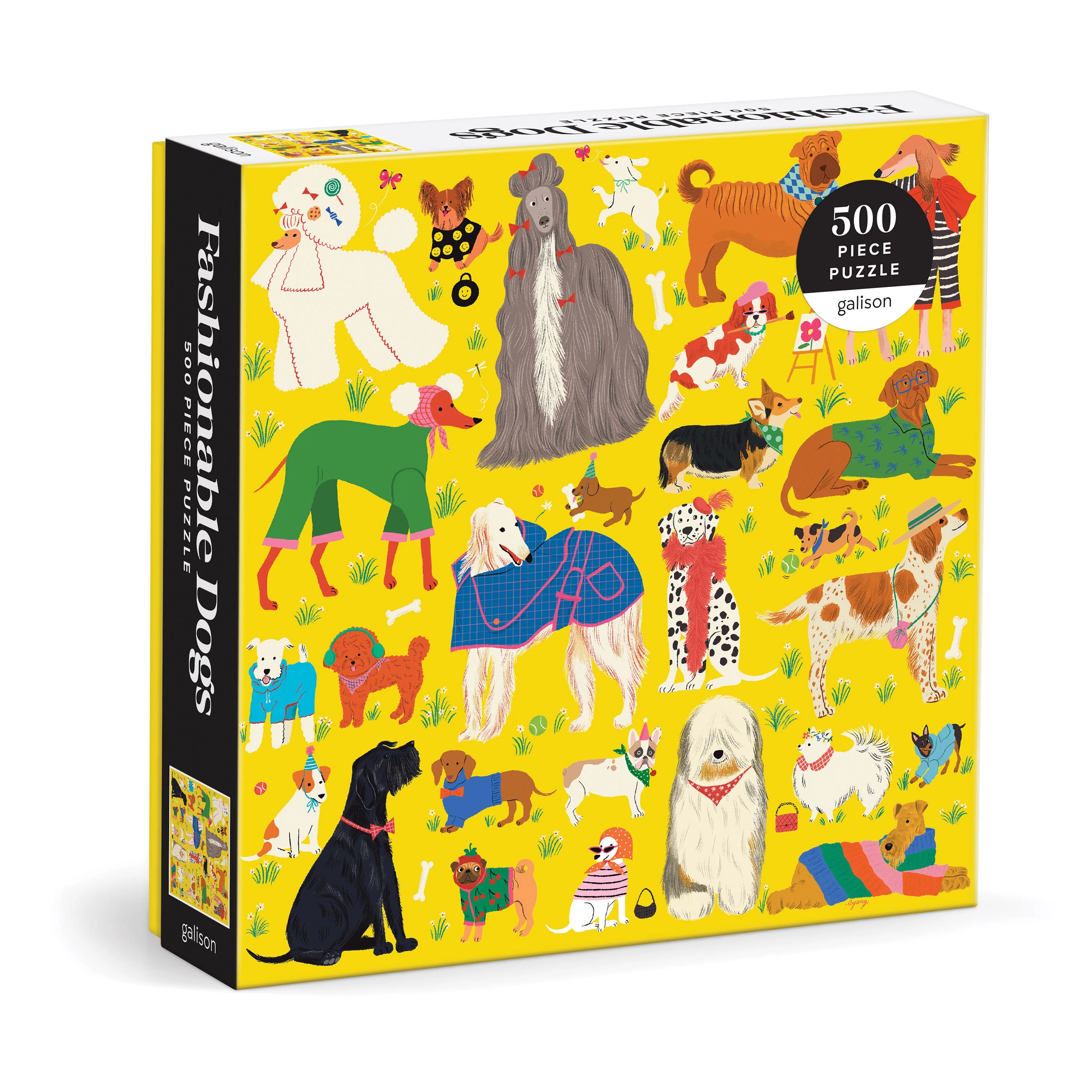 Galison - Fashionable Dogs Puzzle 500 Piece - Image 2