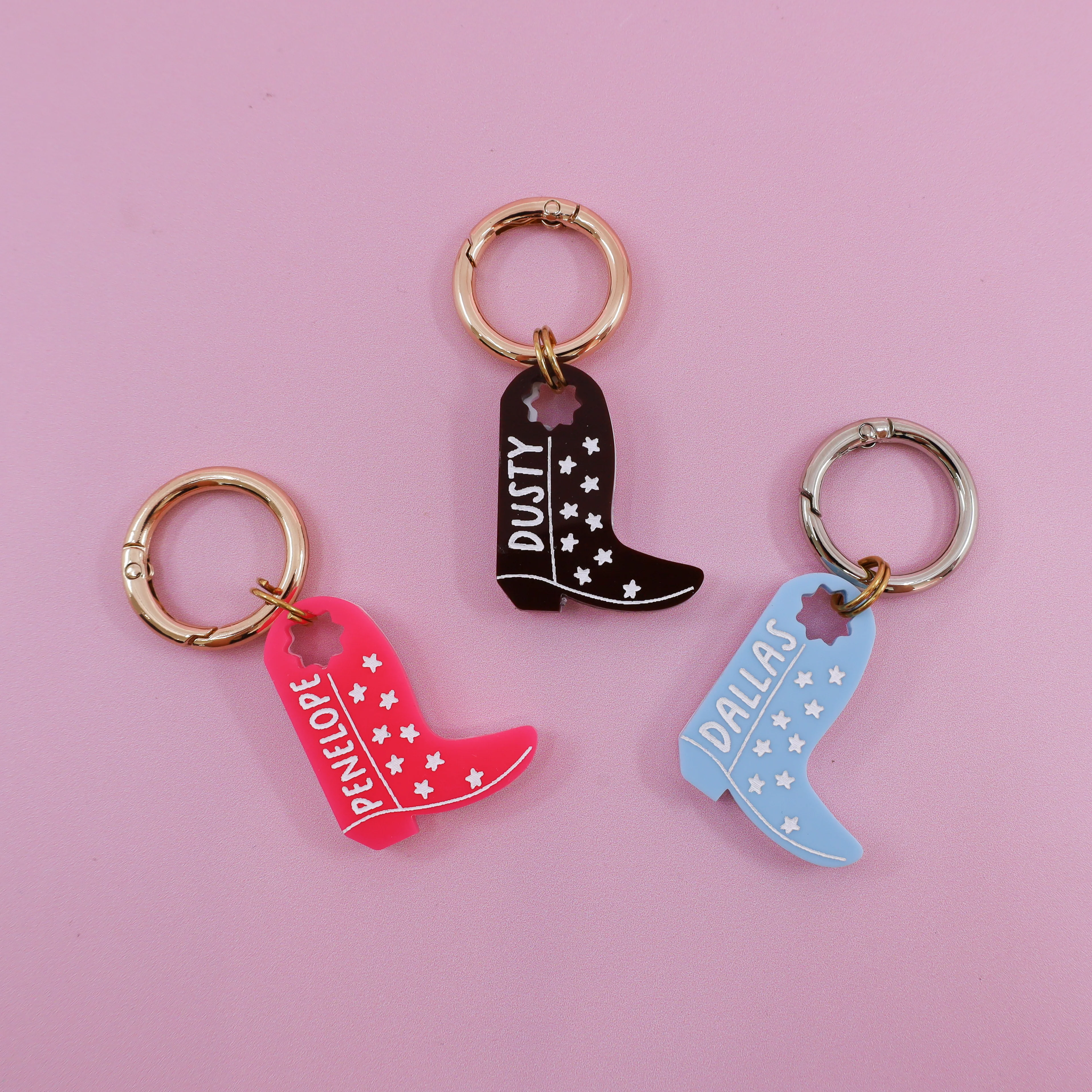 Personalised Pet ID Tag: Brown Cowboy Boot - Image 2